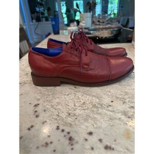 Altura Siete Burgundy Soft Leather Bostonian Oxford Shoes Sz 9 EUC